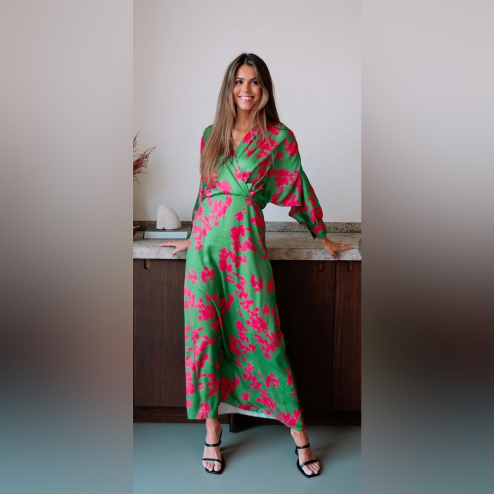 Green And Pink Keeper Dress